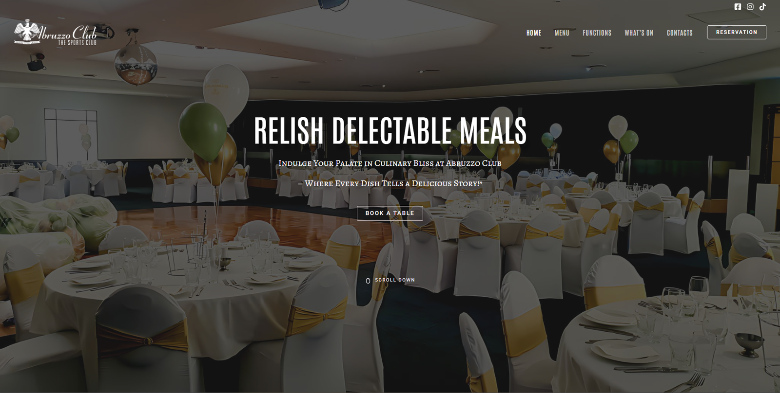 Abruzzo Club website desktop preview