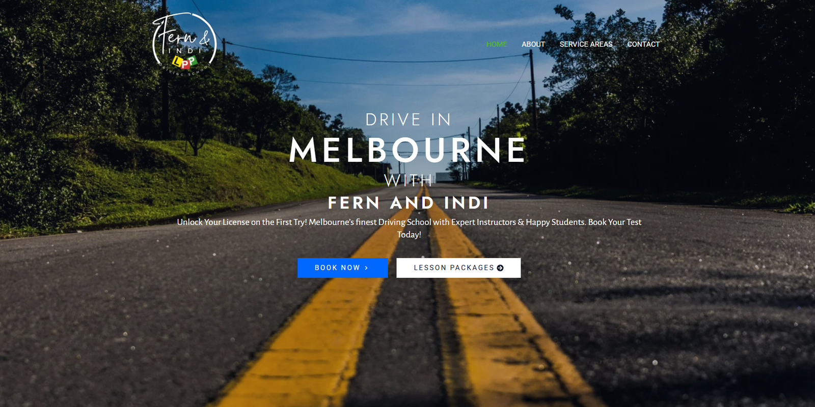 Fern and Indi website desktop preview
