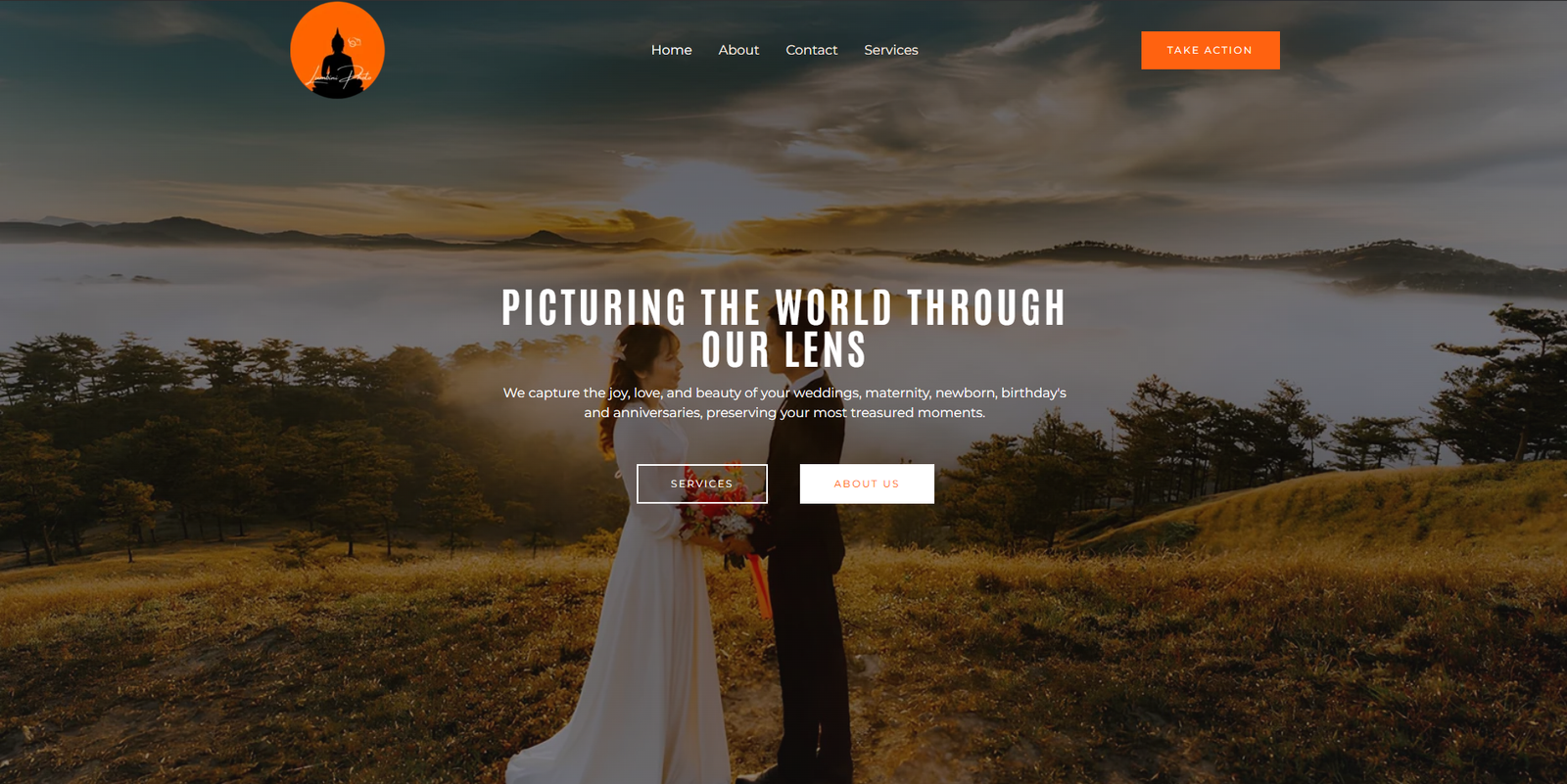 Lumbini Photo website desktop preview